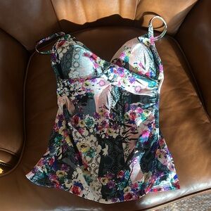 Profile By Gottex Multicolor Floral Swim Top